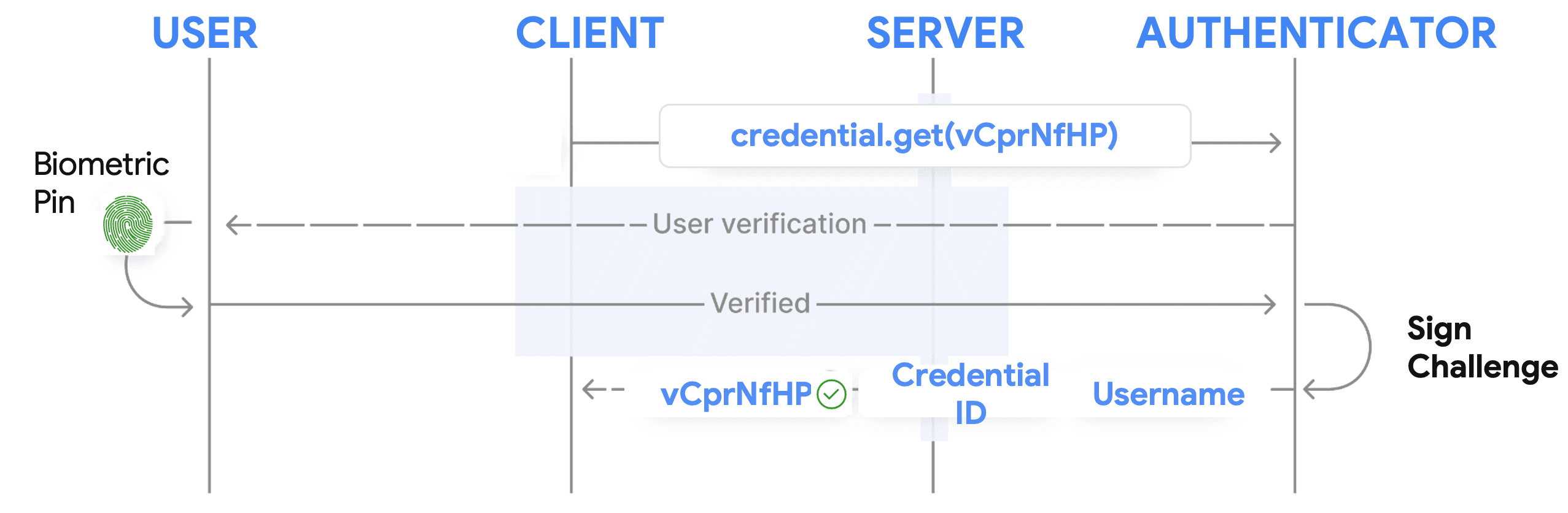 Passkey authentication step 2: Passkey usage